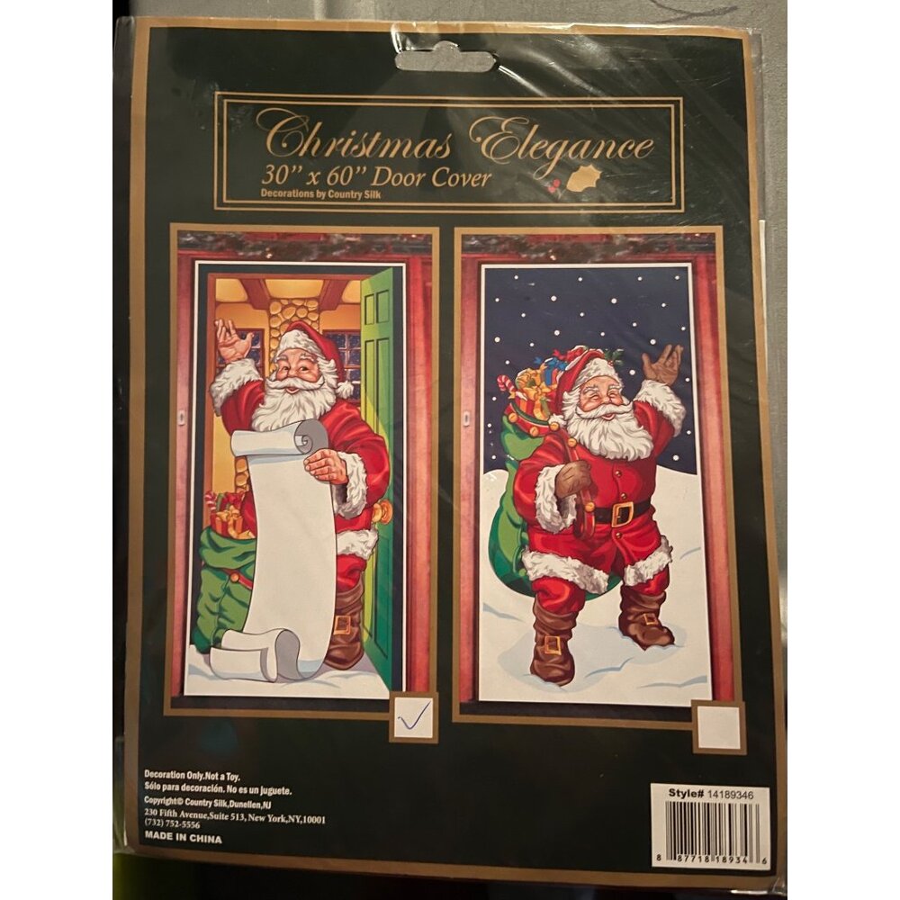 Christmas Elegance 30"x60" Santa with Letter Door Cover Decorations